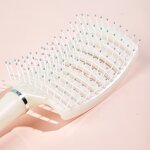 Massager Brush Manufacturer - Straight Shank Macarone Color Plastic Soft Comb