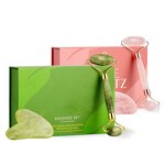 Jade Roller Set Manufacturer - Anti-Aging Rose Quartz Roller & Gua Sha