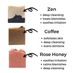 Handmade Soap Manufacturer - Rose Lavender Coffee Scented 4.3 oz Bar