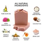 Handmade Soap Manufacturer - Rose Lavender Coffee Scented 4.3 oz Bar