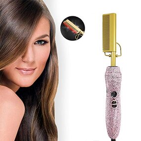 Hot Comb Manufacturer - Wholesale Instant Heat Diamond Bling Hair Straightener