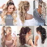 Wig Manufacturer - High Temp Fiber Clip Ponytail Long Curly Wavy for Women