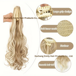 Wig Manufacturer - High Temp Fiber Clip Ponytail Long Curly Wavy for Women