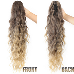 Ponytail Wig Manufacturer - Remy Hair 120% Density 24in Wavy Clip for Women