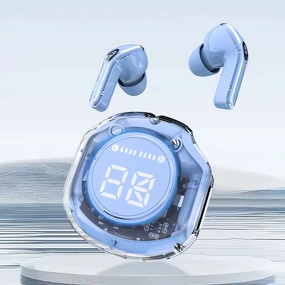 Wireless Earbuds Manufacturer - Air39 TWS Transparent Crystal with Digital Display