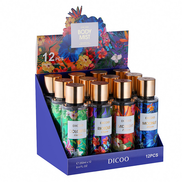 Body Mist Set Manufacturer - 250ml Mixed Pack, Floral Fruity with Gold Bottle