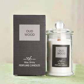 Perfume Candle Manufacturer - Oud Wood Soy Wax in Reusable Glass Jar, Smokeless