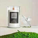 Perfume Candle Manufacturer - Oud Wood Soy Wax in Reusable Glass Jar, Smokeless