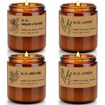 Scented Candle Set - Manufacturer Wholesale Soy Wax Lavender Rose Amber Long-lasting
