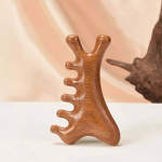 Comb & Jade Roller - Manufacturer Sandalwood 4-in-1 Gua Sha Meridian Dredging