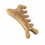 Comb & Jade Roller - Manufacturer Custom Sandalwood 4-in-1 Gua Sha Massage