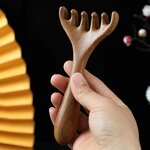 Comb & Jade Roller - Manufacturer Sandalwood 4-in-1 Gua Sha Meridian Dredging