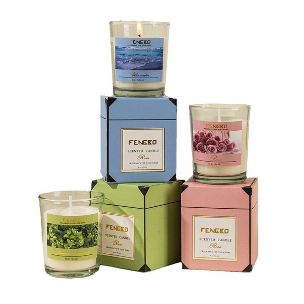 Aromatherapy Candle Manufacturer - Glass Cup Premium Gift Box, Handmade Soy Wax Smokeless