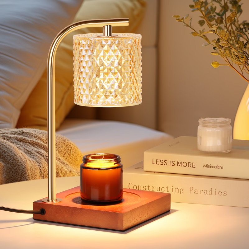 Candle Warmer Manufacturer - Wood Eco-Friendly Silk Screen Printed, Adjustable Light