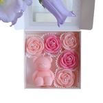 Soy Wax Candle Set Manufacturer - Pink Purple Rose Bear, Trendy Creative Home Decoration