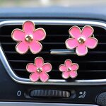 Car Air Freshener Manufacturer - Vent Clip Scents, Flower Clip in Pink White Black