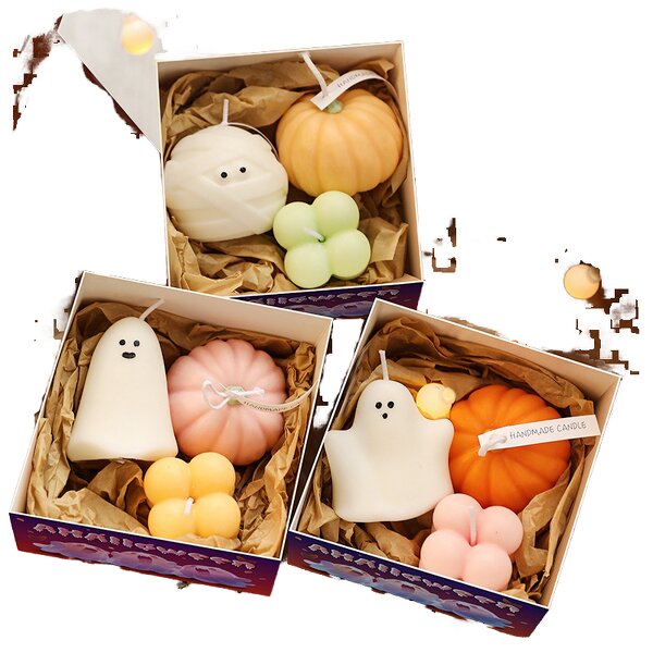 Candle Set Manufacturer - Halloween 3-Piece Art, Soy Wax Scented for Festive