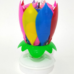 LED Birthday Candles Manufacturer - Electronic Double-Layer Lotus Flowering, Music Rotating
