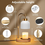 Candle Warmer Manufacturer - Adjustable Flameless Wood Table Lamp for Wax Melting