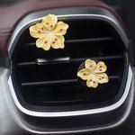 Car Perfume Clip Manufacturer - 2pcs Flower Air Outlet, Peach Blossom Aroma Diffuser