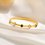 Bracelet - Manufacturer Four-leaf Flower Titanium Steel Rose Gold Diamond Women