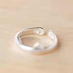 Ring - Manufacturer S925 Silver Cat Paw Open Adjustable Animal Finger Ring
