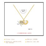 Necklace - Manufacturer 18K Gold Shell Zircon Stainless Steel Pearl Hollow Open
