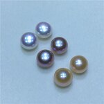 Pearls - Manufacturer 5-12mm 6A Half Drilled Button Shape Loose Freshwater Pearl