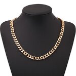 Necklace - Manufacturer Wholesale 10pcs Stainless Steel Gold Snake Herringbone Men