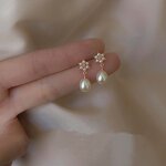 Earrings - Manufacturer S925 Silver Natural Pearl Trendy Luxury Stud for Women