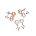 Earrings - Manufacturer S925 Silver Natural Freshwater Pearl Stud for Women