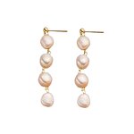 Earrings - Manufacturer S925 Silver 18K Gold Baroque Pearl Tassel Dangle for Girls