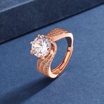 Ring - Manufacturer 3CT Rubine Zircon Brass Ruby Party Wholesale for Women