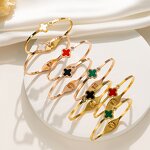 Bracelet - Manufacturer Four-leaf Flower Titanium Steel Rose Gold Diamond Women