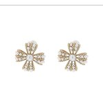 Earrings - Manufacturer S925 Silver French Pearl Flower Niche Delicate Stud