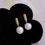 Earrings - Manufacturer 14K Gold 5A/6A Pearl French Vintage Light Luxury Drop