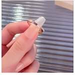 Ring - Manufacturer 18K Gold Titanium Steel Thin Couple Diamond Fashion Ring