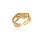Ring - Manufacturer Wholesale Gold Silver Geometric Multilayer Zircon Open Women