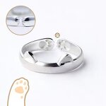 Ring - Manufacturer S925 Silver Cat Paw Open Adjustable Animal Finger Ring
