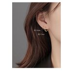 Earrings - Manufacturer 2025 S925 Silver Gold Glossy Huggie Piercing Hoop Women