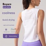 Yoga Crop Top - Manufacturer Women's Mesh Quick-Dry Sleeveless Round Neck Gym