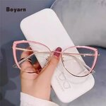 Eyeglasses - Manufacturer Women's Metal Anti-Blue Light Luxury Optical Frames