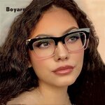 Eyeglasses - Manufacturer Women's Square Plastic Anti-Blue Light Optical Frames