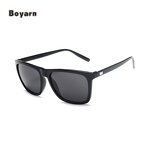 Sunglasses - Manufacturer HKBY1194 Unisex Black PC Square UV400 Custom Logo