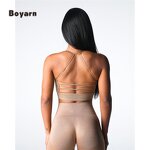 Crop Top - Manufacturer Women's Seamless Cross Back High Elastic Activewear Bra