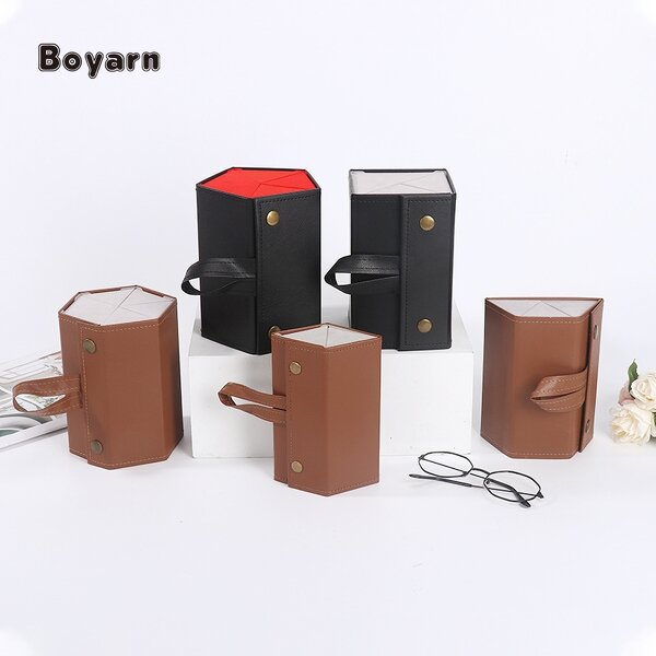 Storage Box - Manufacturer HKBY 5-Slot PU Foldable Hanging Sunglasses Organizer