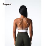 Crop Top - Manufacturer Women's Seamless Cross Back High Elastic Activewear Bra