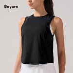 Yoga Crop Top - Manufacturer Women's Mesh Quick-Dry Sleeveless Round Neck Gym