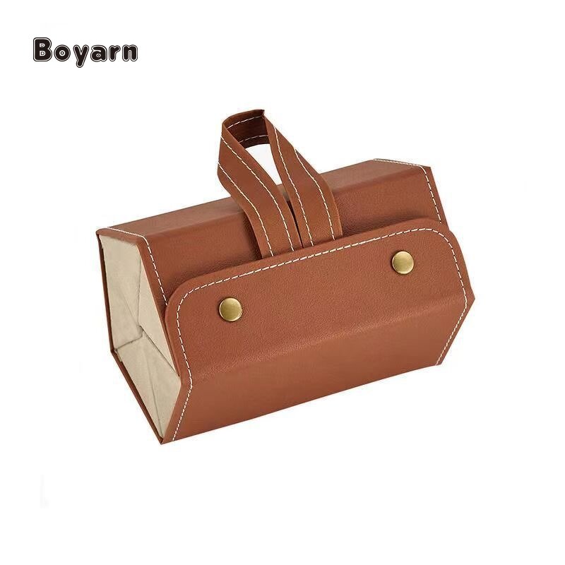 Glasses Case - Manufacturer 5-Slot Foldable Leather Custom Logo Travel Organizer