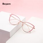Eyeglasses - Manufacturer Women's Metal Anti-Blue Light Luxury Optical Frames